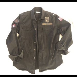 Express long sleeve shirt with patches